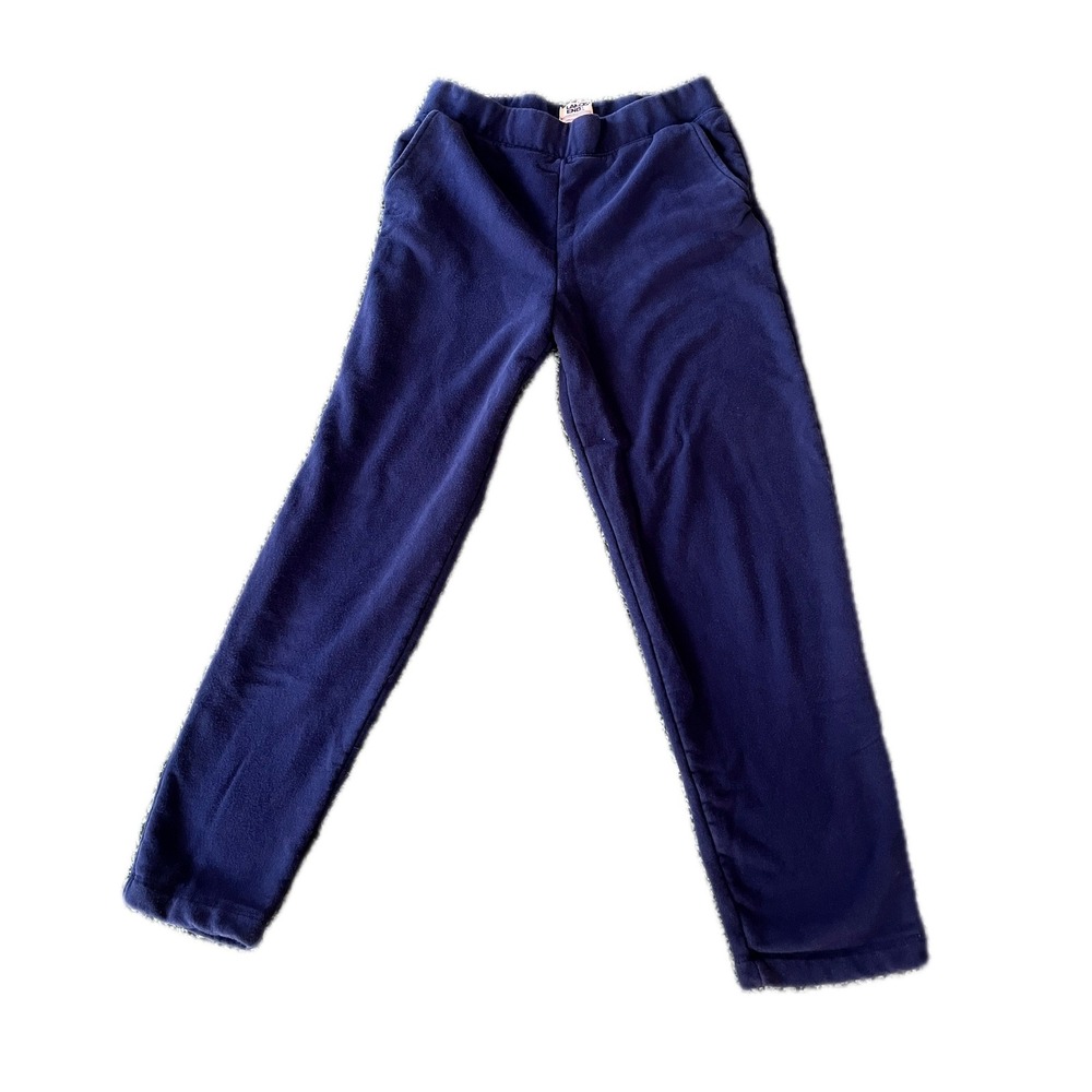 Lands End Serious Sweats Navy Blue Joggers Sweatpants Women Small 6-8 Comfy Fall